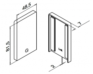 Tapón de acabado Easy Glass Up montaje superior aluminio Q-railing 6612