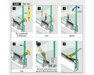Sistema de fijación de vidrio ajustable Q-disc Easy Glass Smart 25m Q-railing 8201
