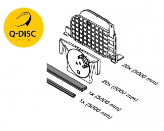 Sistema de fijación de vidrio ajustable Q-disc Easy Glass Smart 5m Q-railing 8201