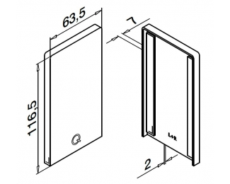 Tapón de acabado Easy Glass Smart montaje superior aluminio Q-railing 8212