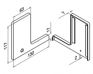 Tapón de acabado Easy Glass Smart F montaje superior derecho aluminio Q-railing 8222
