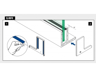 Tapón de acabado Easy Glass Smart F montaje superior derecho aluminio Q-railing 8222