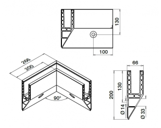 Esquina interior Easy Glass Smart Y montaje lateral aluminio Q-railing 8241