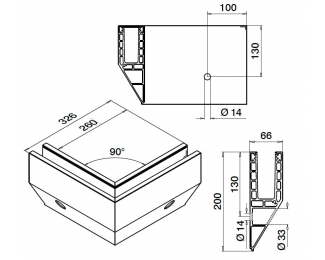 Esquina exterior Easy Glass Smart Y montaje lateral aluminio Q-railing 8241