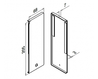 Tapón de acabado Easy Glass Smart Y montaje lateral izquierdo aluminio Q-railing 8242