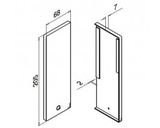 Tapón de acabado Easy Glass Smart Y montaje lateral derecho aluminio Q-railing 8242