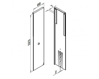 Tapón de acabado para escalera Easy Glass Smart Y montaje lateral izquierdo aluminio Q-railing 8243