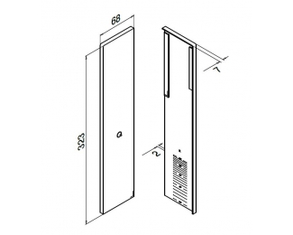 Tapón de acabado para escalera Easy Glass Smart Y montaje lateral derecho aluminio Q-railing 8243