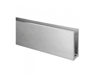 Perfil suelo Easy Glass Slim montaje superior aluminio 5m Q-railing 8010