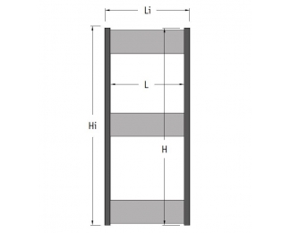 Premarco puerta batiente sin travesaño una hoja Scrigno Senza Traverso