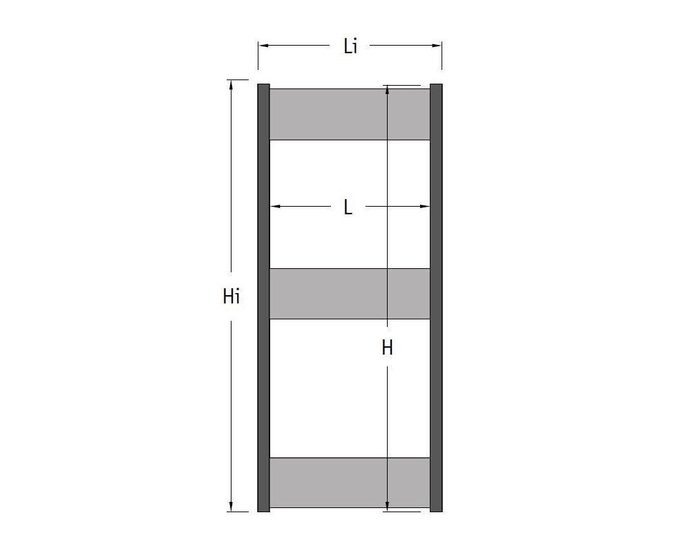 Premarco puerta batiente sin travesaño una hoja Scrigno Senza Traverso