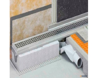 Sistema de desagüe Schlüter-KERDI-LINE-F 40 para platos de ducha sin barreras