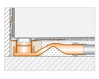 Sistema de desagüe Schlüter-KERDI-LINE-F 40 para platos de ducha sin barreras