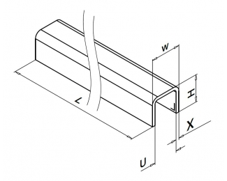 Perfil en U inox 316 Easy Glass 5000mm Q-railing 6961