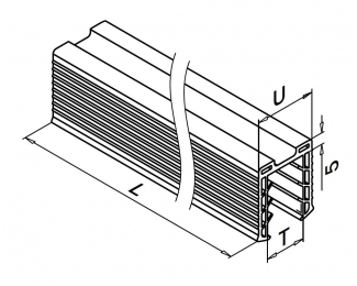 Gomas para perfiles en U laminados Easy Glass 5000mm Q-railing 5124