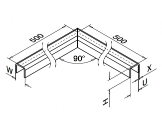 Esquina perfil en U inox 316 Easy Glass Q-railing 6361