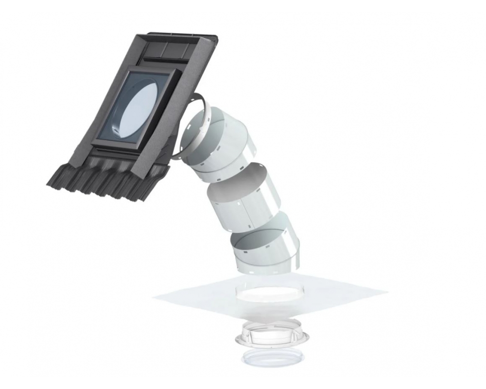 Tubo solar rígido para cubierta inclinada material ondulado Velux TWR 2010
