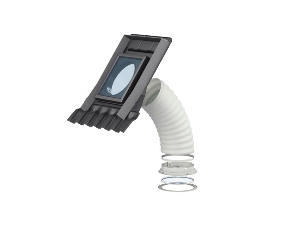 Tubo solar flexible Ø35cm para cubierta inclinada material ondulado Velux TWF 0K14 2010