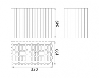 Pieza de arcilla ECOrec City 19 térmico 330x190x249mm