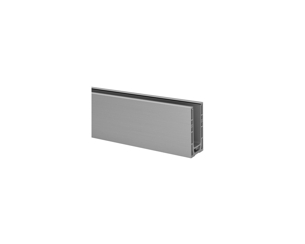 Perfil suelo Easy Glass Smart monaje superior aluminio 5m Q-railing 8210
