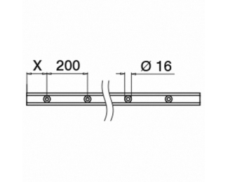 Perfil suelo Easy Glass Smart monaje superior aluminio 5m Q-railing 8210