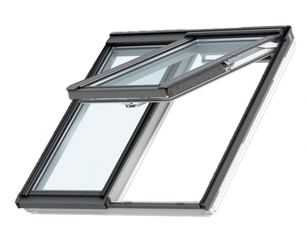 Ventana de tejado 2 en 1 proyectante manual Velux GPLS 2070