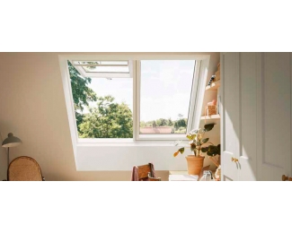 Ventana de tejado 2 en 1 proyectante manual Velux GPLS 2070