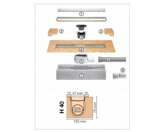 Set completo de desagüe lineal para ducha Schlüter KERDI-LINE-A