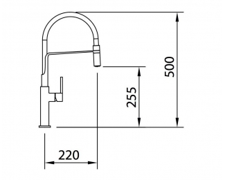 Grifo monomando fregadero Chef Slim negro Clever 60146