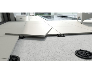 Soporte regulable de baja altura 10-15mm con cabezal para baldosas STAR T