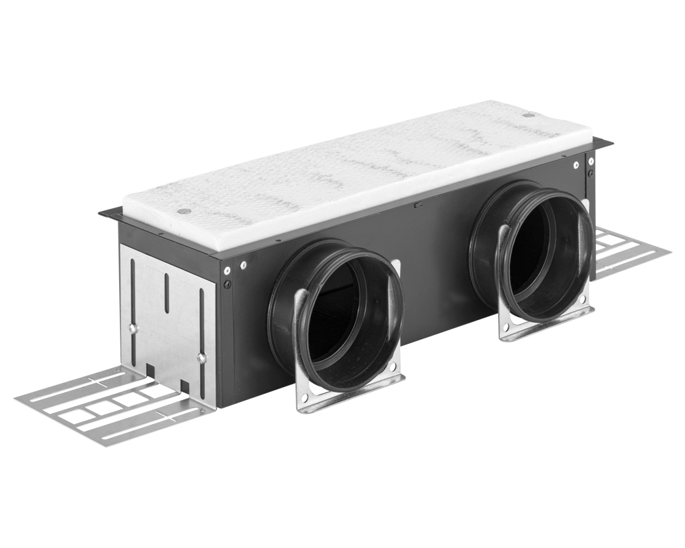 Boca doble de ventilación para impulsión o retorno 395x118x115mm Zehnder CLD 90