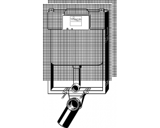 Bloque de inodoro Viega Mono Tec 8308