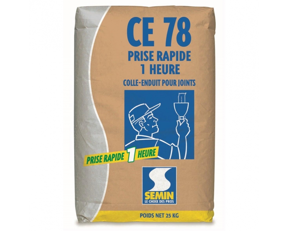 Pasta revoque para juntas de placas de yeso Semin CE 78 1 H saco 25 kg