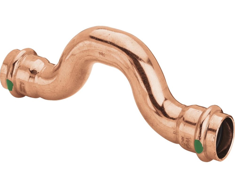 Codo salto cobre conexiones prensadas Profipress Viega 2428