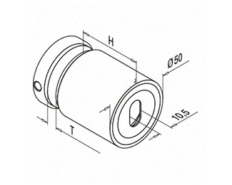 Adaptador para vidrio ajustable Q-railing 0749