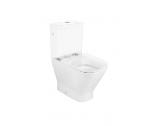 Taza compacta adosada a pared con salida dual Roca The Gap Square