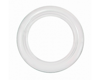 Cerco ojo de buey blanco Ø250mm y cristal montado en hoja