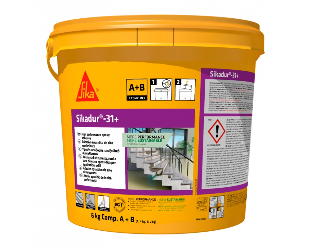 Adhesivo tixotrópico epoxi bicomponente Sikadur 31+ bote 6kg