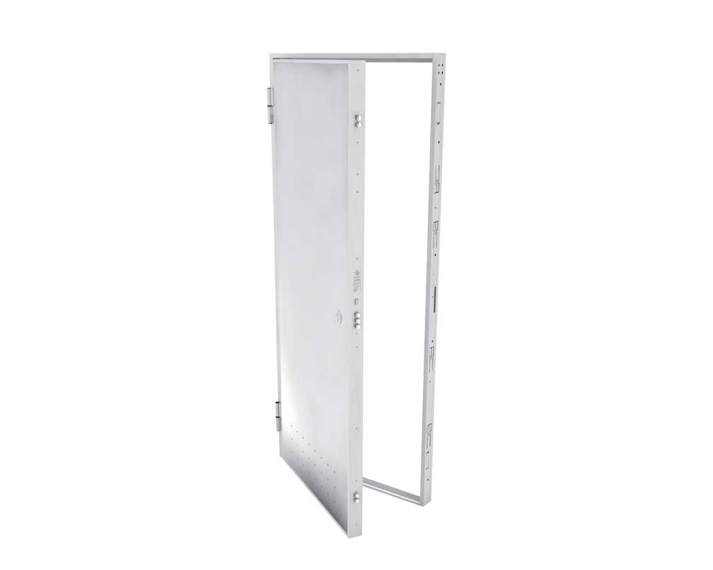 Puerta acorazada de trastero blanca con ventilación 975x2035mm empujar derecha Tesa Bunker