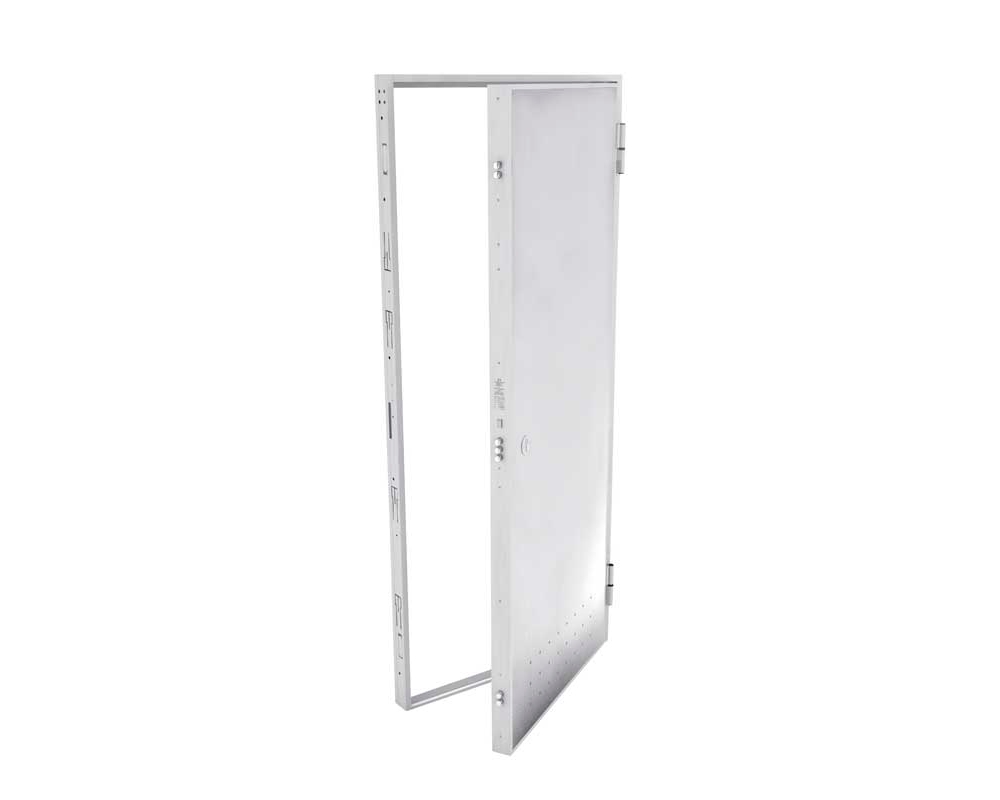 Puerta acorazada de trastero blanca con ventilación 975x2035mm empujar izquierda Tesa Bunker