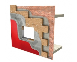 Panel de lana de roca 1200x600x100mm Rockwool Rocksate Duo Plus (paquete 2,88m²)