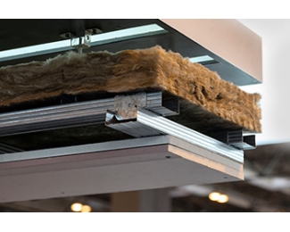 Lana mineral en panel 1350x600x100 Volcalis Alpha paquete 4,86m²