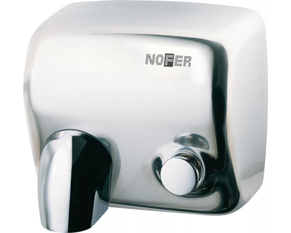 Secamanos Cyclon de acero inoxidable con pulsador