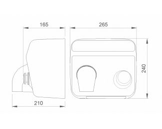 Secamanos Cyclon de acero inoxidable con pulsador