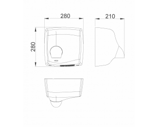 Secamanos Windflow con sensor láser