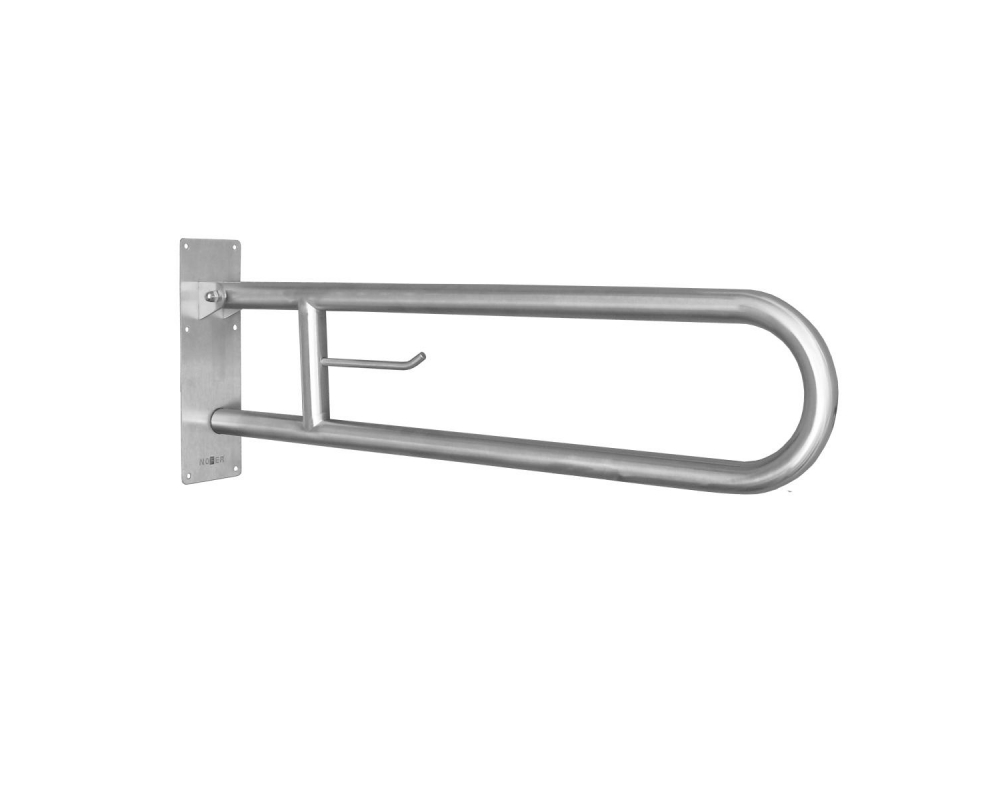 Barra abatible inox con portarrollos 800mm