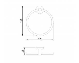 Toallero de aro inox serie Niza