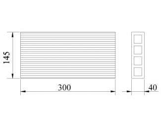 Ladrillo tabique 30 pieza arcilla 300x145x40 mm