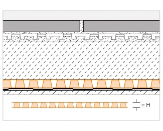 Lámina de drenaje de polietileno 10x1m Schluter TROBA-PLUS 12