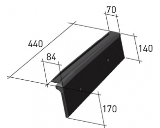 Remate lateral derecho klinker pizarra La Escandella Planum